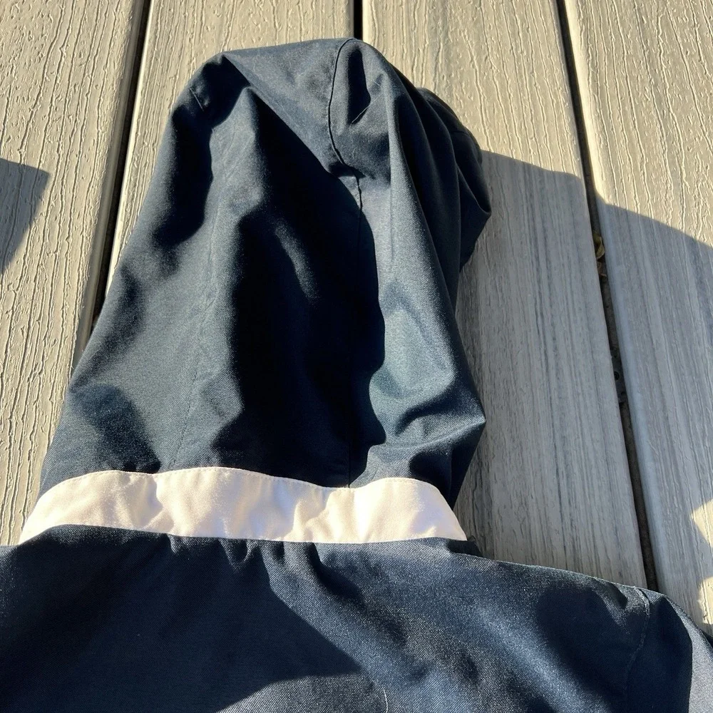 Vintage Nike Sailing Hooded Jacket Navy Windbreaker Coat Outdoor XS Hooks Zipper